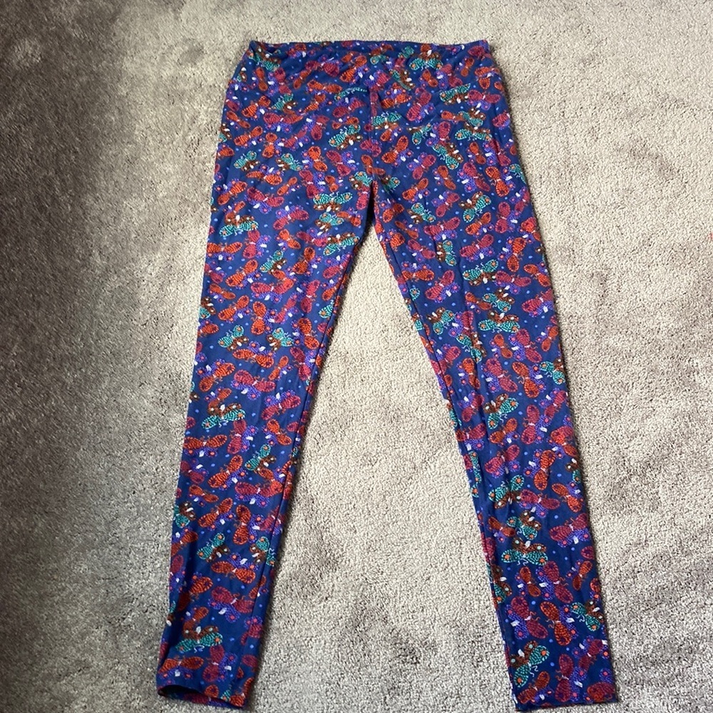 Lularoe Butterfly Print Leggings TALL AND CURVY